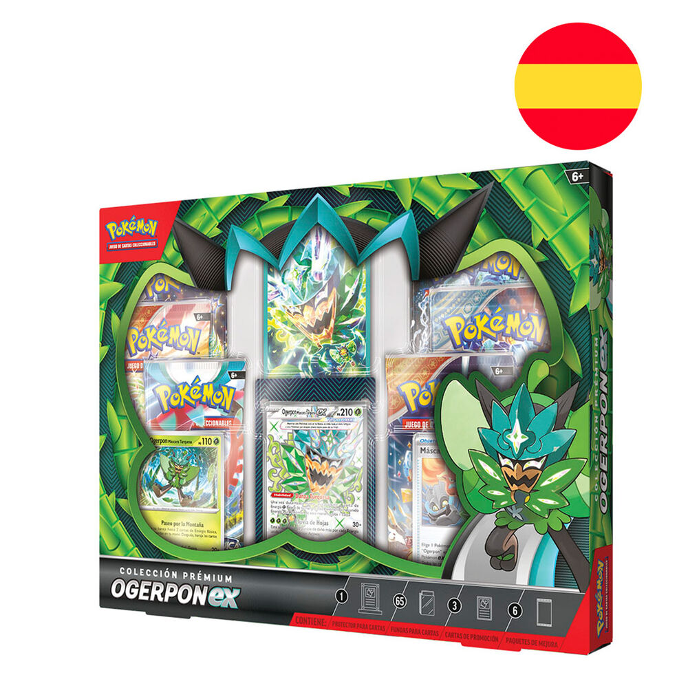 Estuche juego cartas coleccionables Ogerpon EX Pokemon español