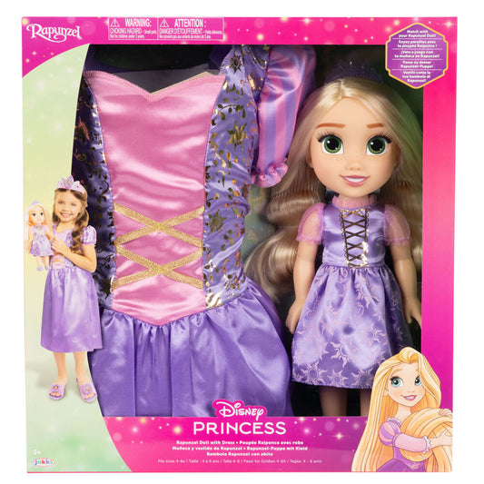 Muñeca Rapunzel 38cm + Disfraz Disney