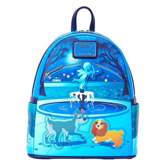 Mochila 70th Anniversary La Dama y el Vagabundo Disney Loungefly 26cm