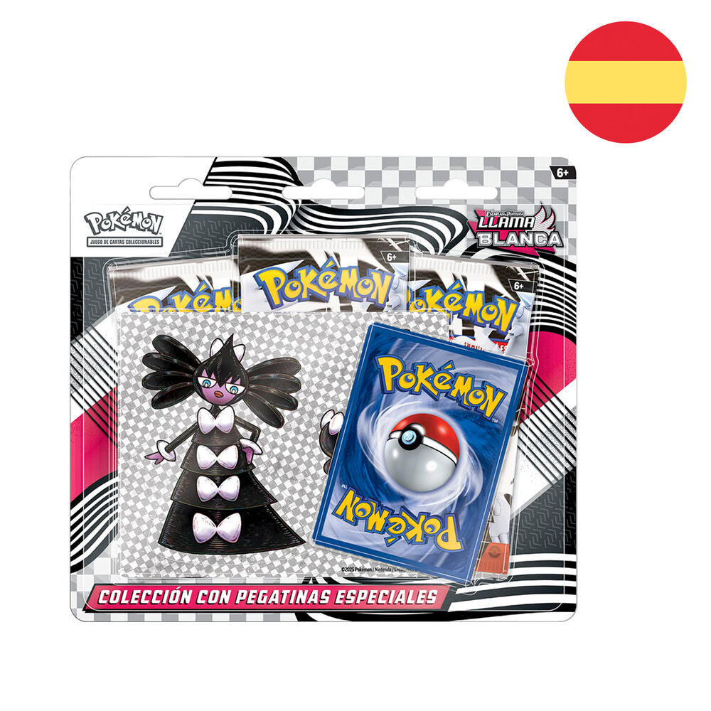 Blister juego cartas coleccionables Tech Sticker Collection Llama Blanca Pokemon español surtido