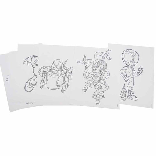 Libro Colorear + Lapices Spidey Marvel